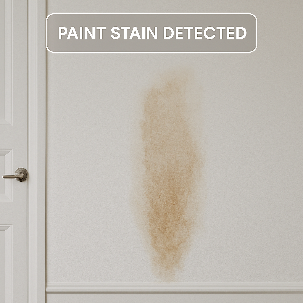 Paint stain on wall